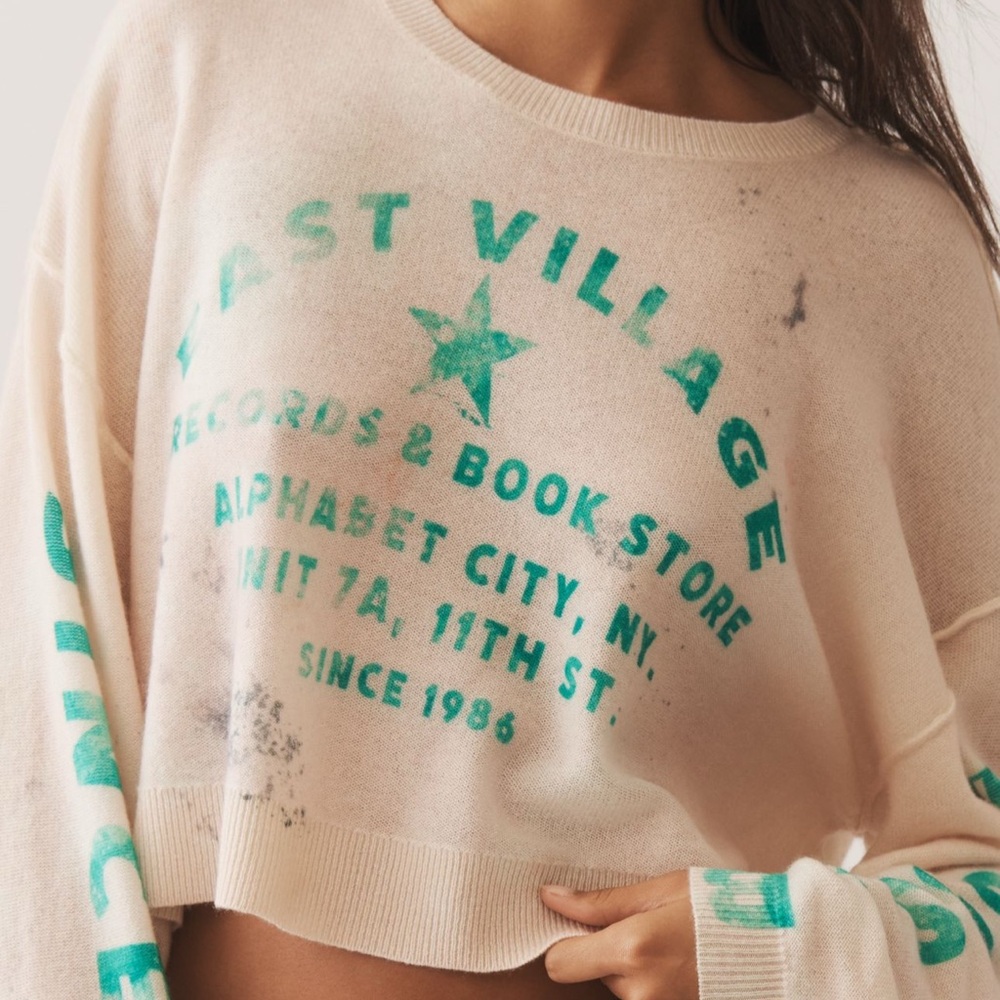 Pilcro Alaini “The cashmere”  sweater cropped crew neck edition. - Picture 2 of 6